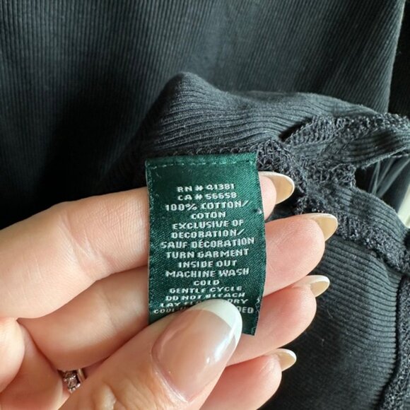 Lauren Ralph Lauren Ribbed Quarter O Ring Pullover Medium - Picture 5 of 8